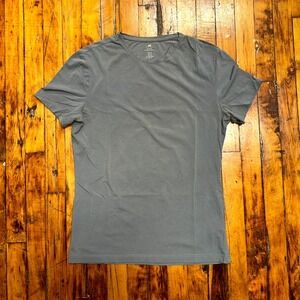 H&M T-Shirt Men's Medium Gray Solid Short Sleeve Crew Neck Pullover Outdoor